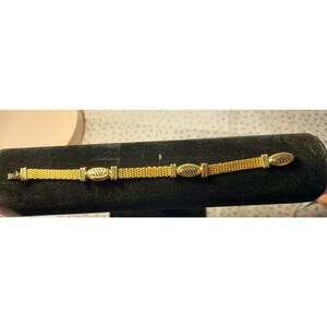 vintage liz claiborne bracelet gold Mesh Chain
